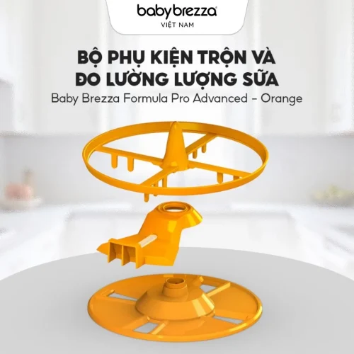 Bộ phụ kiện trộn và đo lường lượng sữa Máy Pha Sữa Baby Brezza, Orange