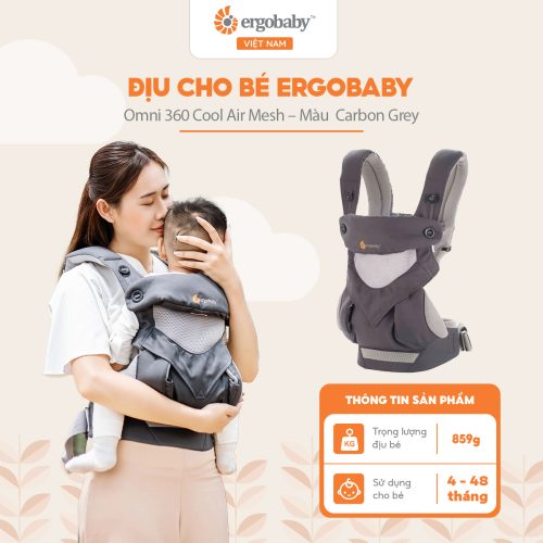 Địu cho bé Ergobaby 360 Cool Air Mesh - Carbon Grey