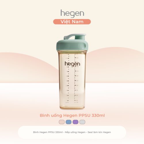 Bình uống Hegen PPSU 330ml, Green