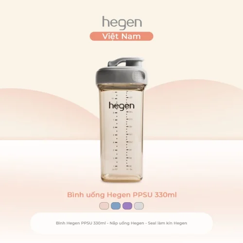 Bình uống Hegen PPSU 330ml, Grey