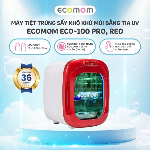 Máy tiệt trùng sấy khô khử mùi bằng tia UV Ecomom ECO-100 Pro, Red