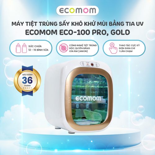 Máy tiệt trùng sấy khô khử mùi bằng tia UV Ecomom ECO-100 Pro, Gold