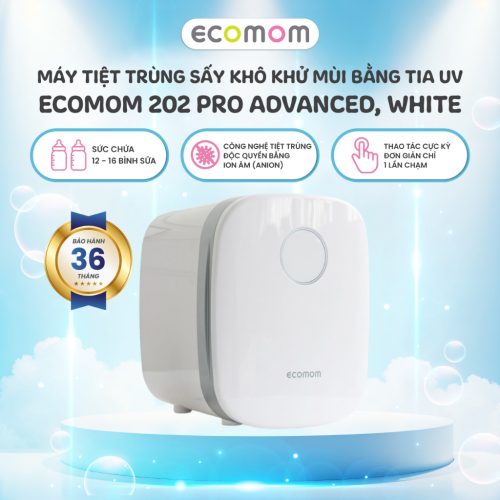 Máy tiệt trùng sấy khô khử mùi bằng tia UV Ecomom ECO-202 Pro Advanced, White
