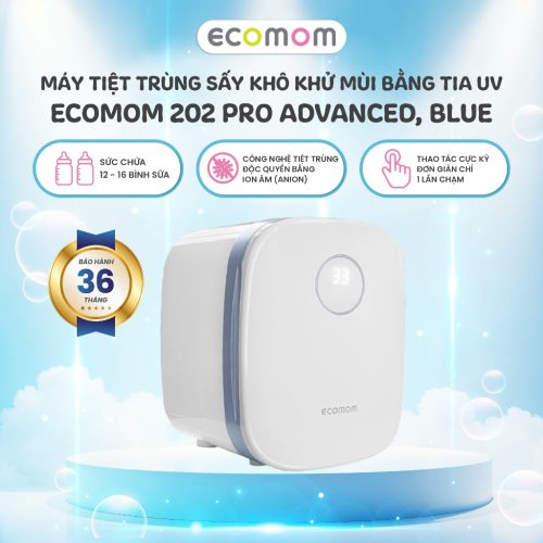 Máy tiệt trùng sấy khô khử mùi bằng tia UV Ecomom ECO-202 Pro Advanced, Blue