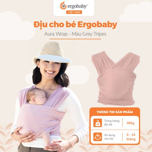 Địu cho bé Ergobaby Aura Wrap, Blush Pink