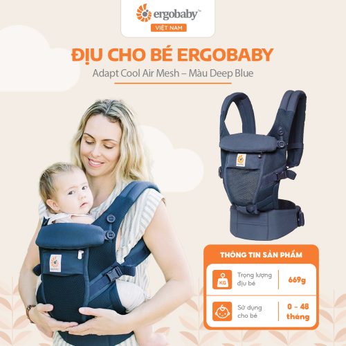 Địu cho bé Ergobaby Adapt Cool Air Mesh, Deep Blue