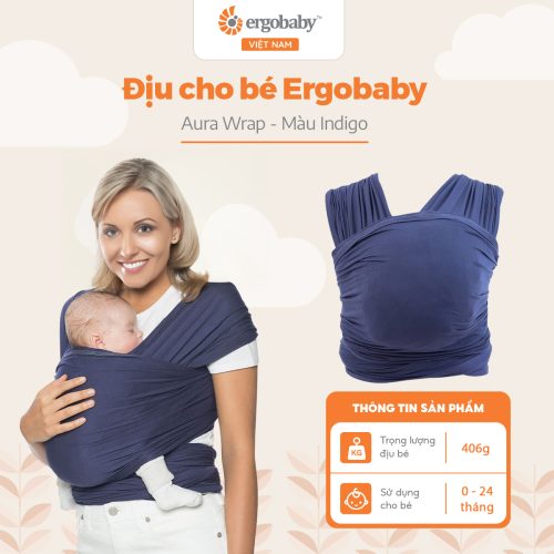Địu cho bé Ergobaby Aura Wrap, Indigo