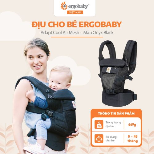 Địu cho bé Ergobaby Adapt Cool Air Mesh, Onyx Black