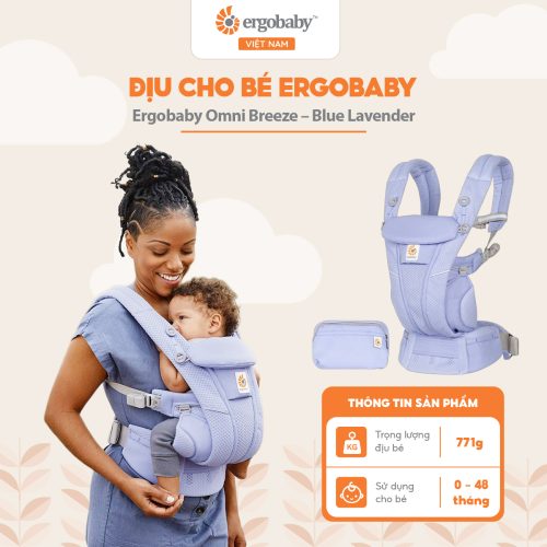 Địu cho bé Ergobaby Omni Breeze, Blue Lavender
