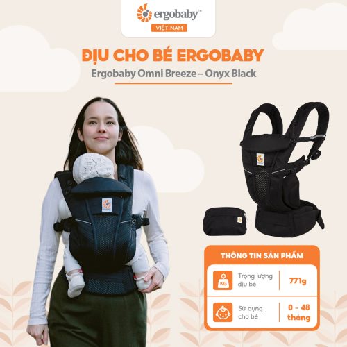 Địu cho bé Ergobaby Omni Breeze, Onyx Black