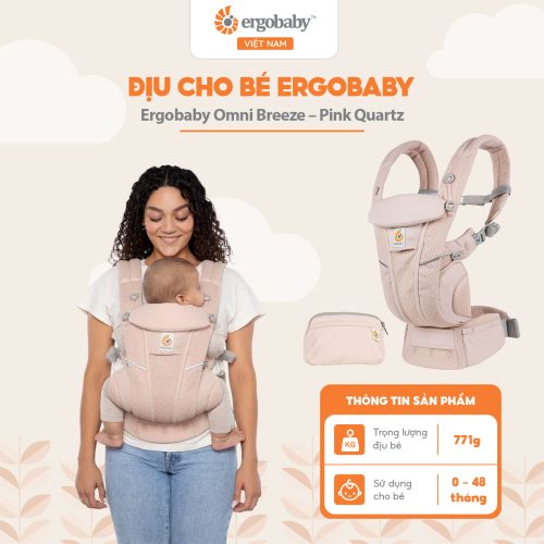 Địu cho bé Ergobaby Omni Breeze, Pink Quartz