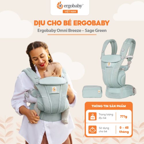 Địu cho bé Ergobaby Omni Breeze, Sage Green