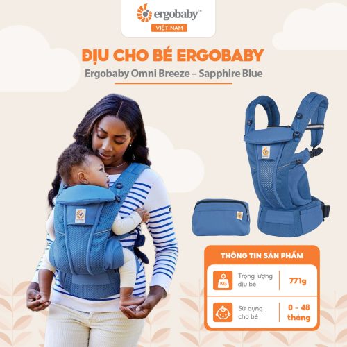 Địu cho bé Ergobaby Omni Breeze, Sapphire Blue