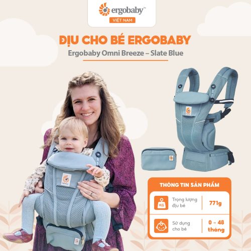 Địu cho bé Ergobaby Omni Breeze, Slate Blue