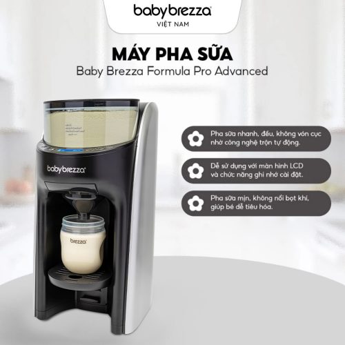 Máy pha sữa Baby Brezza Formula Pro Advanced, Silver / Black