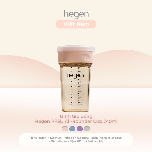 Bình tập uống Hegen All-Rounder Cup, Pink