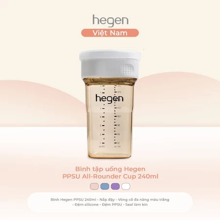 Bình tập uống Hegen All-Rounder Cup, White