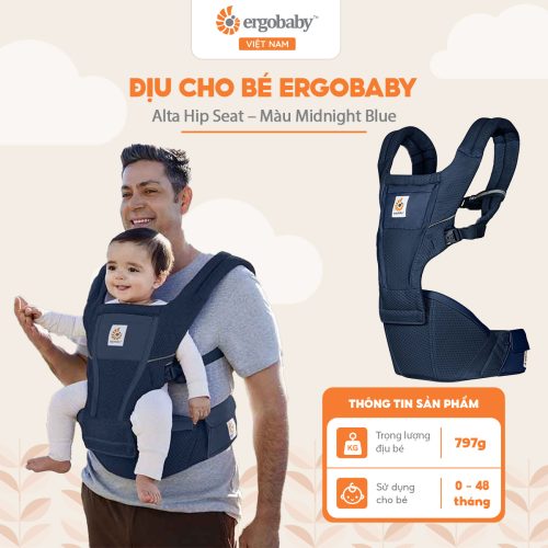 Địu cho bé Ergobaby Alta Hip Seat, Midnight Blue