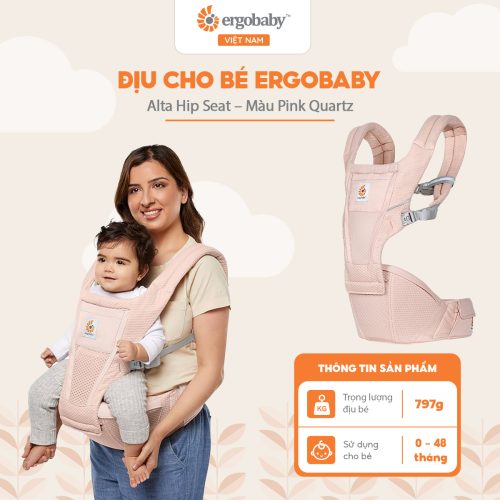 Địu cho bé Ergobaby Alta Hip Seat, Pink Quartz