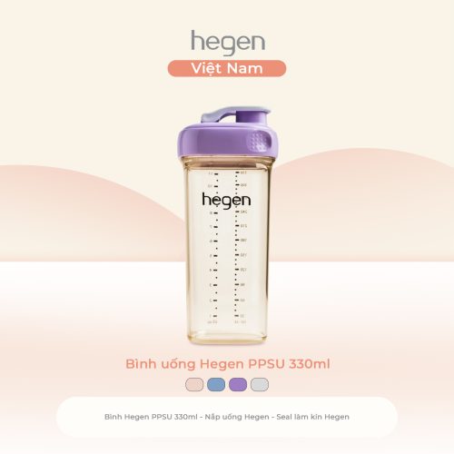 Bình uống Hegen PPSU 330ml, Purple