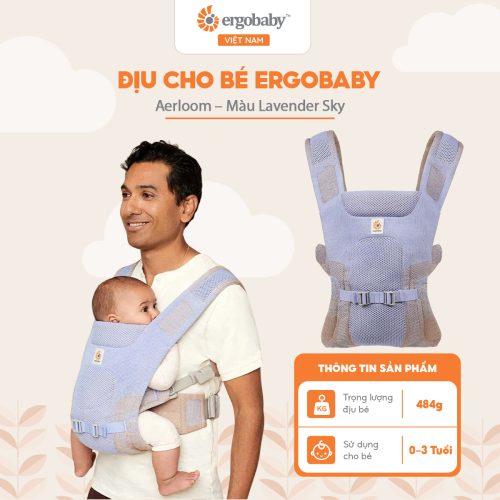 Địu cho bé Ergobaby Aerloom - Lavender Sky