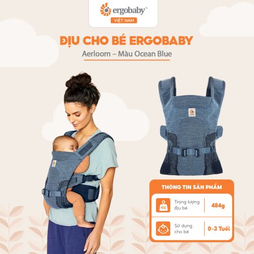 Địu cho bé Ergobaby Aerloom - Ocean Blue