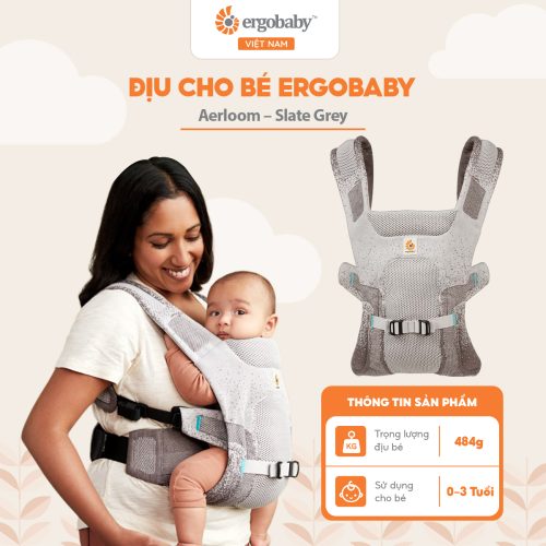 Địu cho bé Ergobaby Aerloom - Slate Grey
