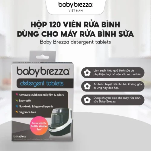 Hộp 120 viên rửa bình dùng cho máy rửa bình sữa Baby Brezza