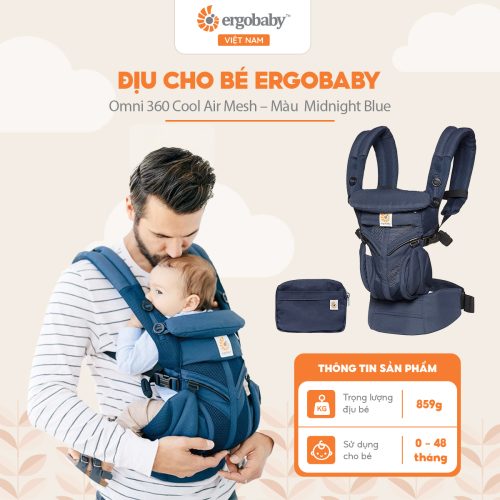 Địu cho bé Ergobaby Omni 360 Cool Air Mesh, Midnight Blue