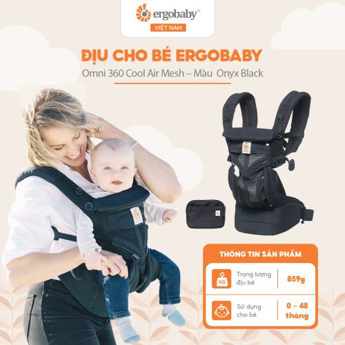 Địu cho bé Ergobaby Omni 360 Cool Air Mesh, Onyx Black