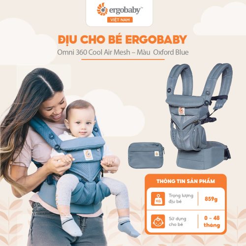 Địu cho bé Ergobaby Omni 360 Cool Air Mesh, Oxford Blue