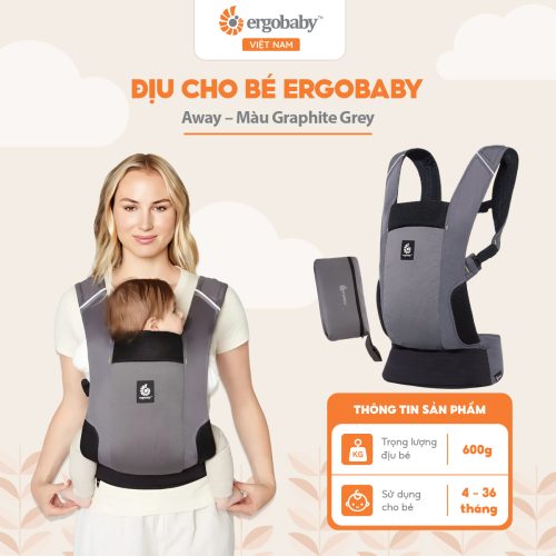 Địu cho bé Ergobaby Away - Graphite Grey