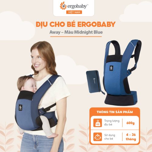 Địu cho bé Ergobaby Away - Midnight Blue