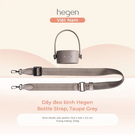 Dây đeo bình Hegen Bottle Strap, Taupe Grey