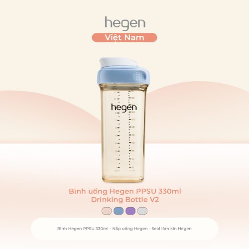Bình uống Hegen PPSU 330ml Drinking Bottle V2, Blue