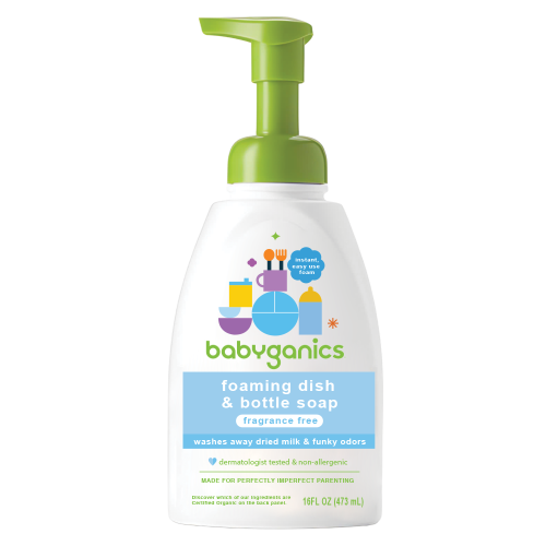 Nước rửa đa năng không mùi Organic Babyganics Dish Soap Fragrance Free, 473ml