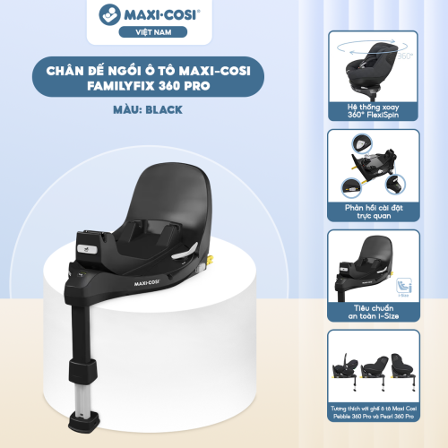 Chân đế ngồi ô tô Maxi-Cosi Familyfix 360 Pro, Black