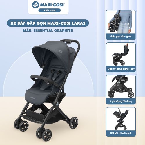 Xe đẩy gấp gọn Maxi Cosi Lara2 Essential Graphite