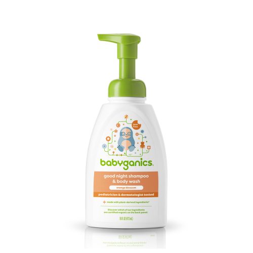 Sữa tắm gội Organic giúp bé ngủ ngon Babyganics Shampoo + Body Wash Night Time Orange Blossom, 473ml