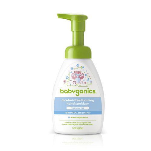 Nước rửa tay khô Organic không mùi Babyganics Hand Sanitizer Fragrance Free, 249ml