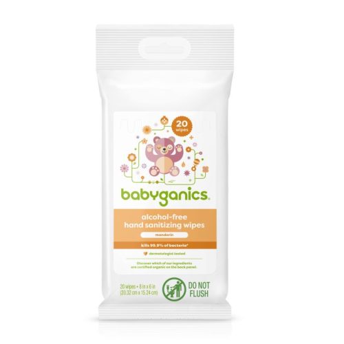 Khăn giấy ướt đa năng Organic Babyganics Hand Sanitizer Wipes, 20 miếng