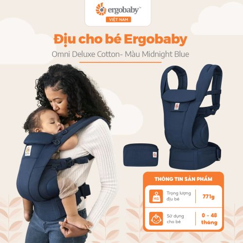 Địu cho bé Ergobaby Omni Deluxe Cotton, Midnight Blue