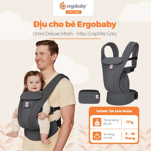 Địu cho bé Ergobaby Omni Deluxe Mesh, Graphite Grey