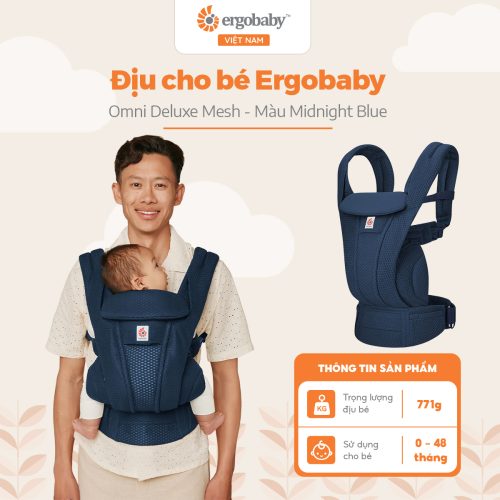 Địu cho bé Ergobaby Omni Deluxe Mesh, Midnight Blue