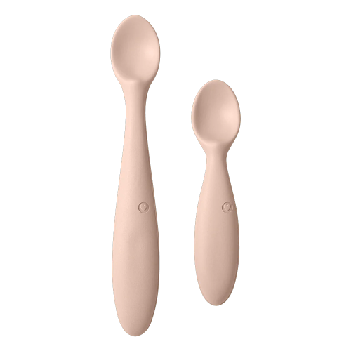 Bộ 2 muỗng ăn dặm BIBS Spoon Set, Blush