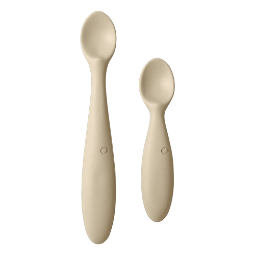 Bộ 2 muỗng ăn dặm BIBS Spoon Set, Vanilla