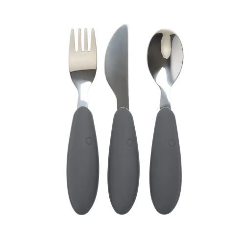 Bộ dao, muỗng và nĩa ăn dặm BIBS Cutlery Set, Iron