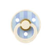 Ty ngậm Núm tròn cao su tự nhiên BIBS Studio Pacifier Colour Block Latex Size 1 (0-6 tháng), Ivory/Dusty Blue