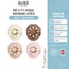 Bộ 4 ty ngậm núm tròn cao su BIBS Colour Boheme Latex Size 1 (0-6 tháng), Ivory/Blush/Woodchuck/Blossom.
