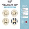 Bộ 4 ti ngậm cao su BIBS Studio Colour Latex Size 2 (trên 6 tháng), Pin Ivory Vanilla Mix/Pin Ivory Steel Blue Mix.